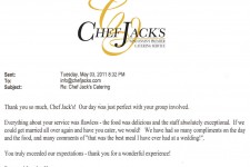 Chef Jack's Catering Reviews