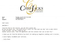 Chef Jack's Catering Reviews