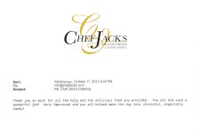 Chef Jack's Catering Reviews