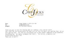 Chef Jack's Catering Reviews