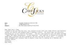 Chef Jack's Catering Reviews