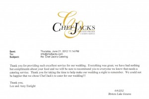 Chef Jack's Catering Reviews