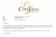 Chef Jack's Catering Reviews