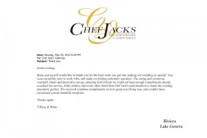 Chef Jack's Catering Reviews